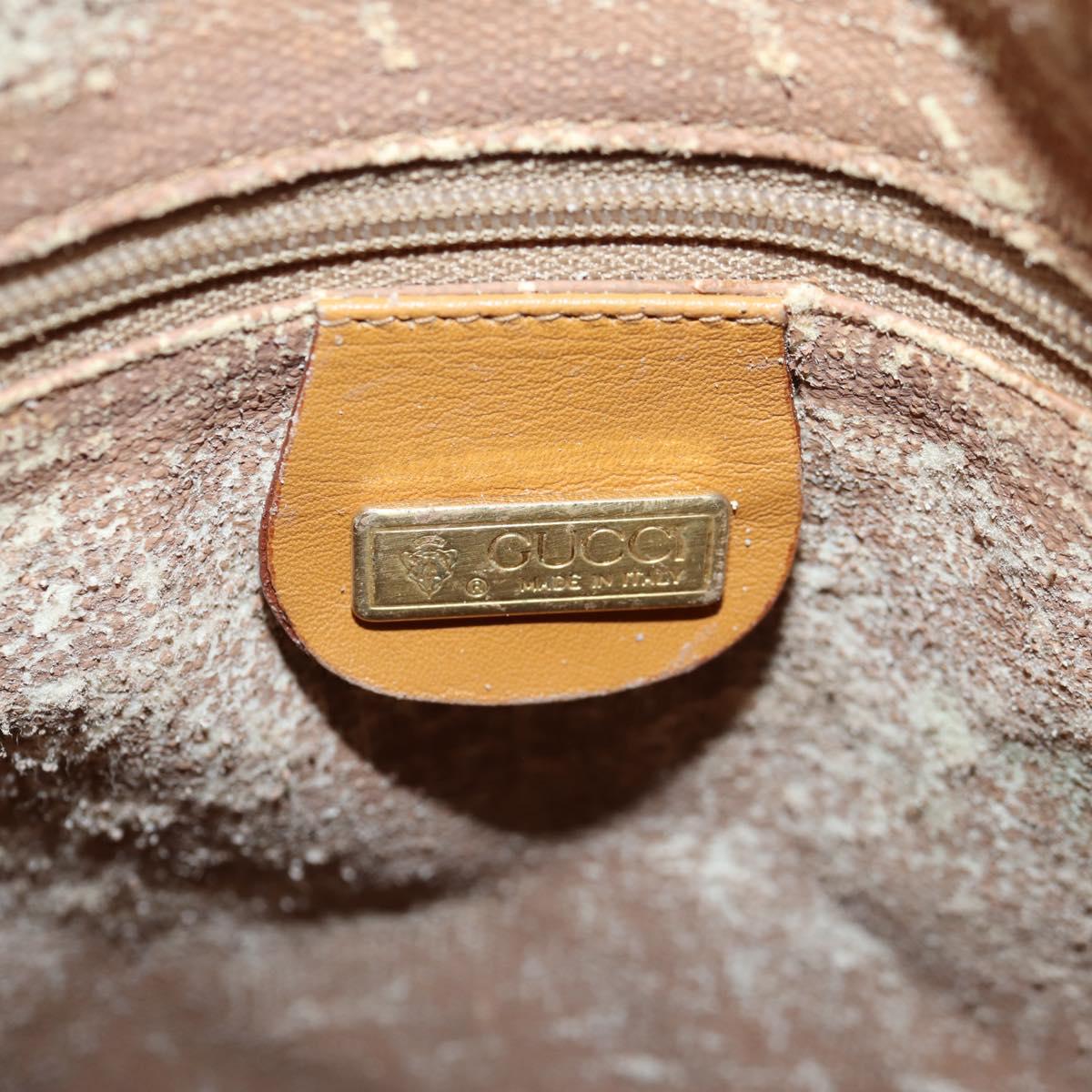 GUCCI Micro GG Supreme Shoulder Bag PVC Beige Gold Auth ep9824