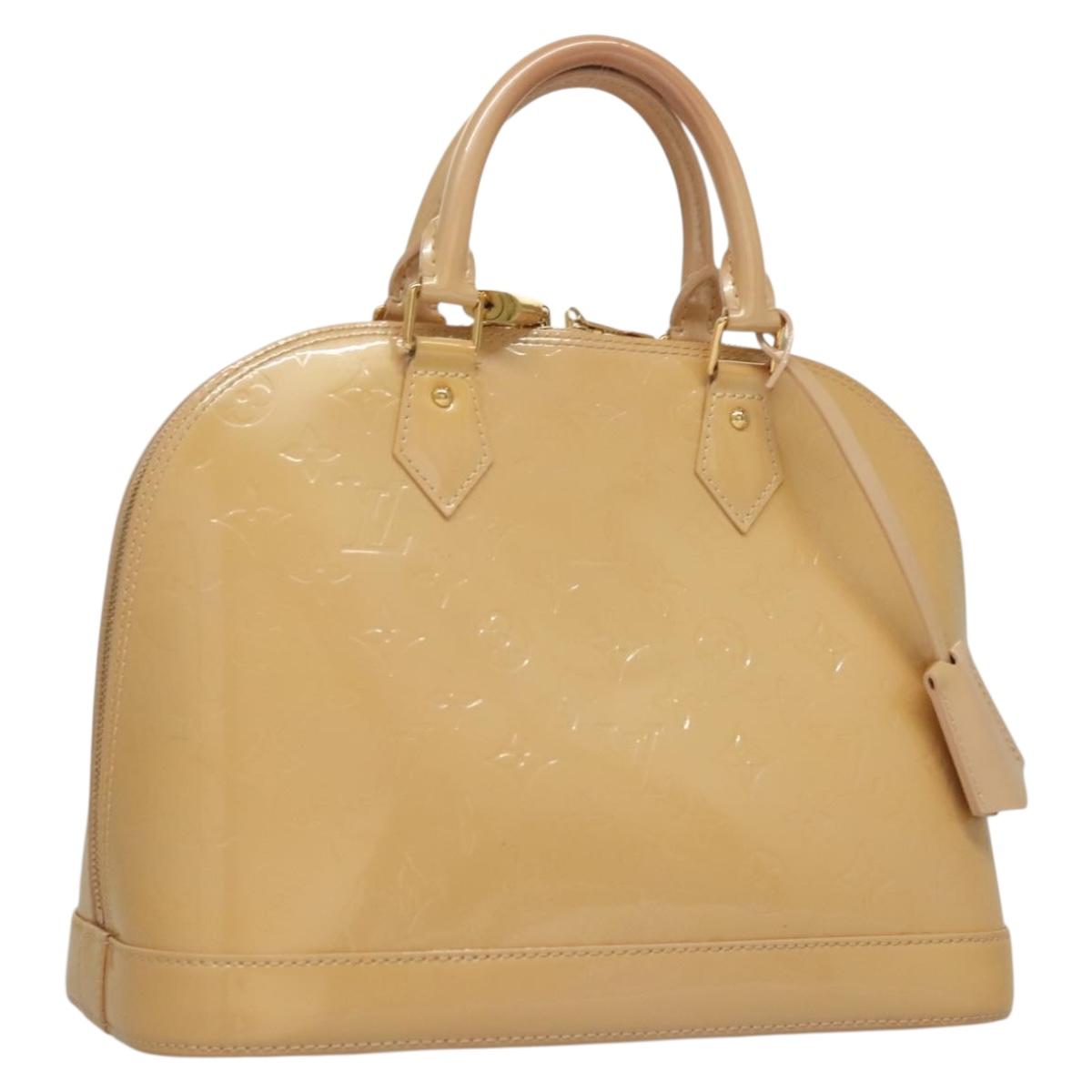LOUIS VUITTON Vernis Alma PM Hand Bag 2way Rose flow lantern M90170 Auth ep9845