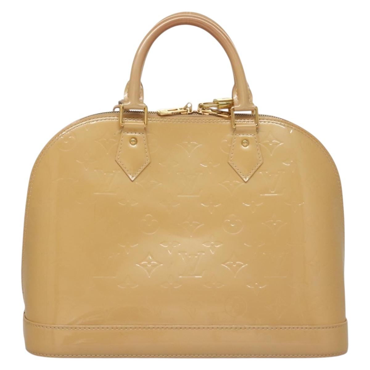 LOUIS VUITTON Vernis Alma PM Hand Bag 2way Rose flow lantern M90170 Auth ep9845