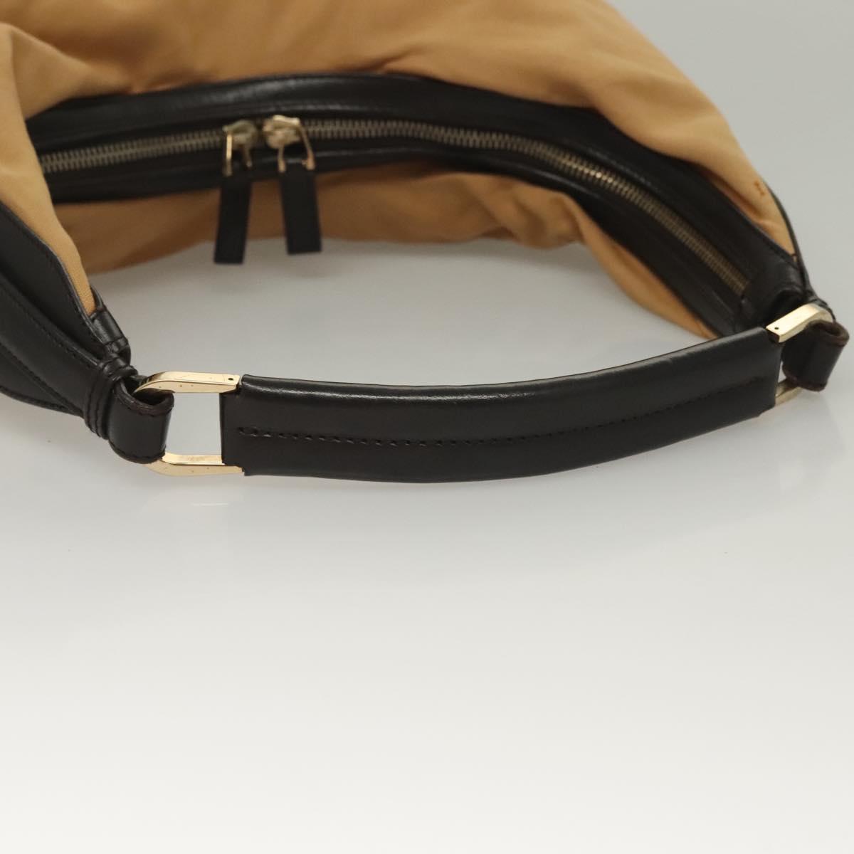 GUCCI Web Sherry Line Shoulder Bag Canvas Beige Gold 001 4288 Auth ep9856