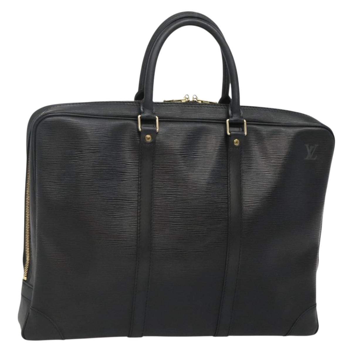 LOUIS VUITTON Epi Porte Documents Voyage Business Bag Black M54472 Auth ep9874
