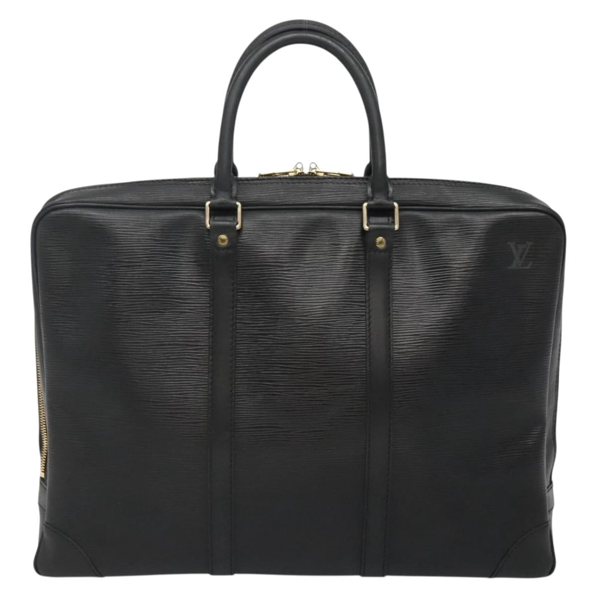 LOUIS VUITTON Epi Porte Documents Voyage Business Bag Black M54472 Auth ep9874