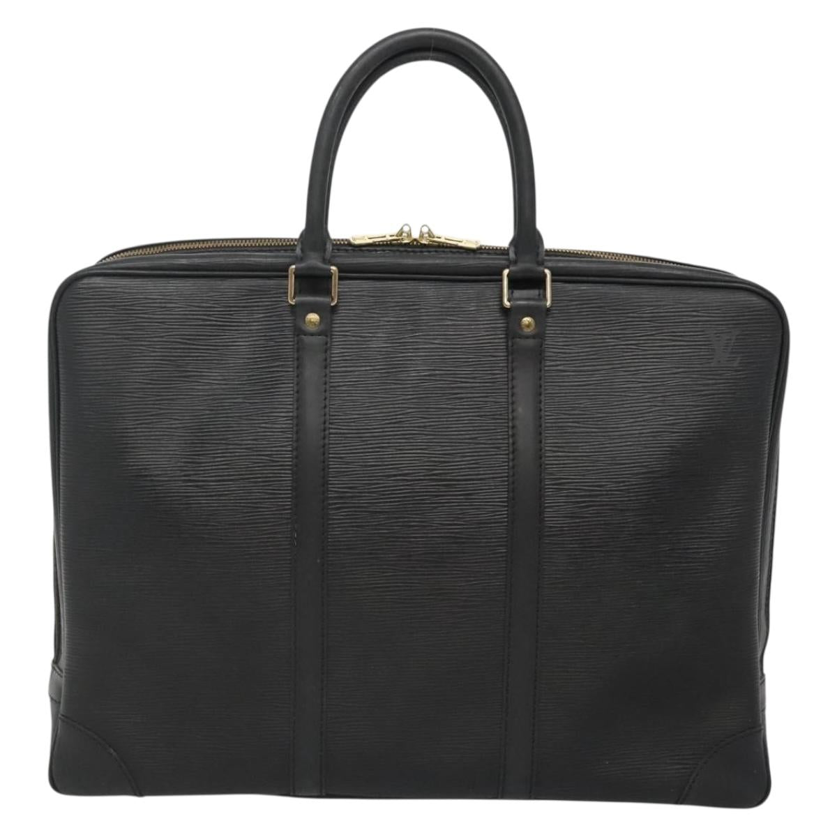 LOUIS VUITTON Epi Porte Documents Voyage Business Bag Black M54472 Auth ep9874