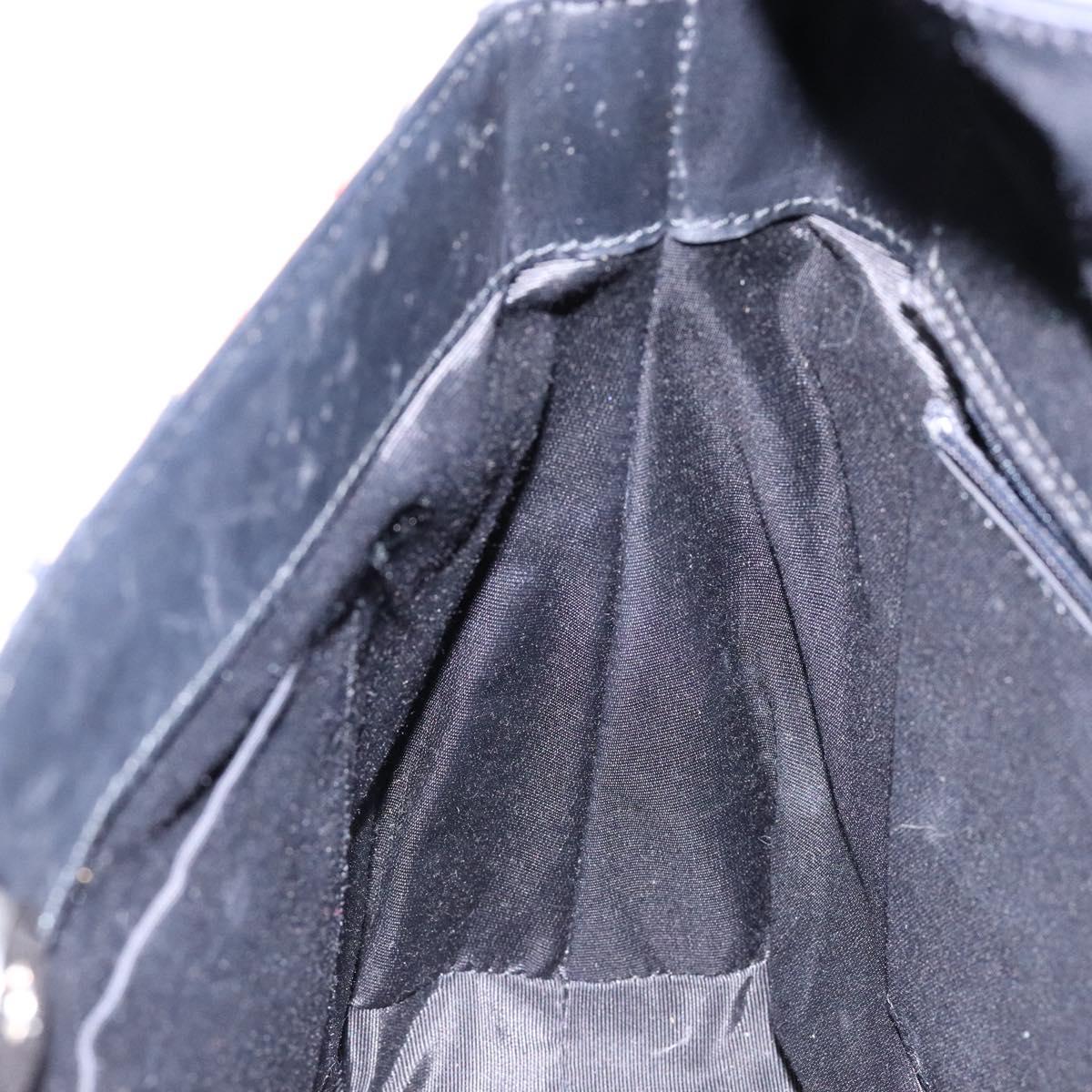 BURBERRY Shoulder Bag Leather Black Silver Auth ep9890