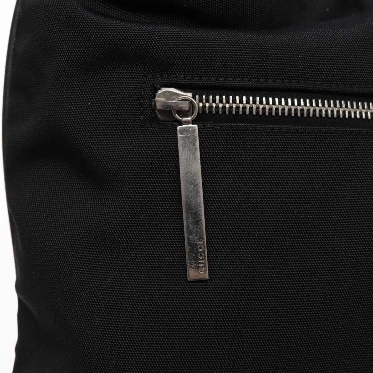 GUCCI Shoulder Bag Canvas Black Silver 001 4021 Auth ep9915