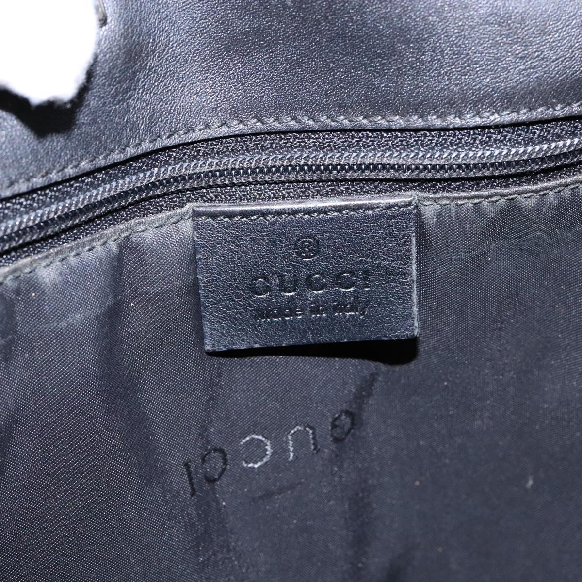 GUCCI Shoulder Bag Canvas Black Silver 001 4021 Auth ep9915