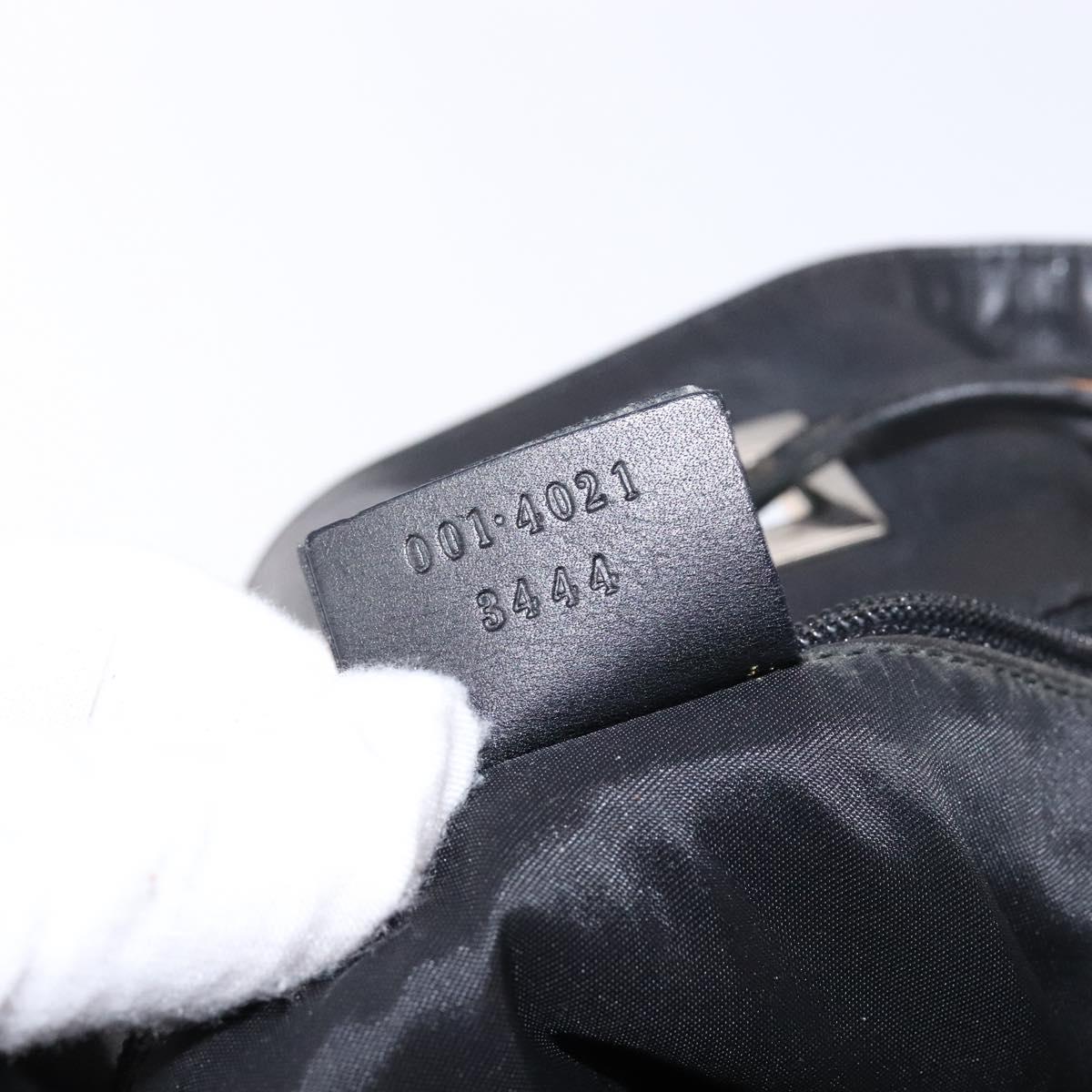GUCCI Shoulder Bag Canvas Black Silver 001 4021 Auth ep9915