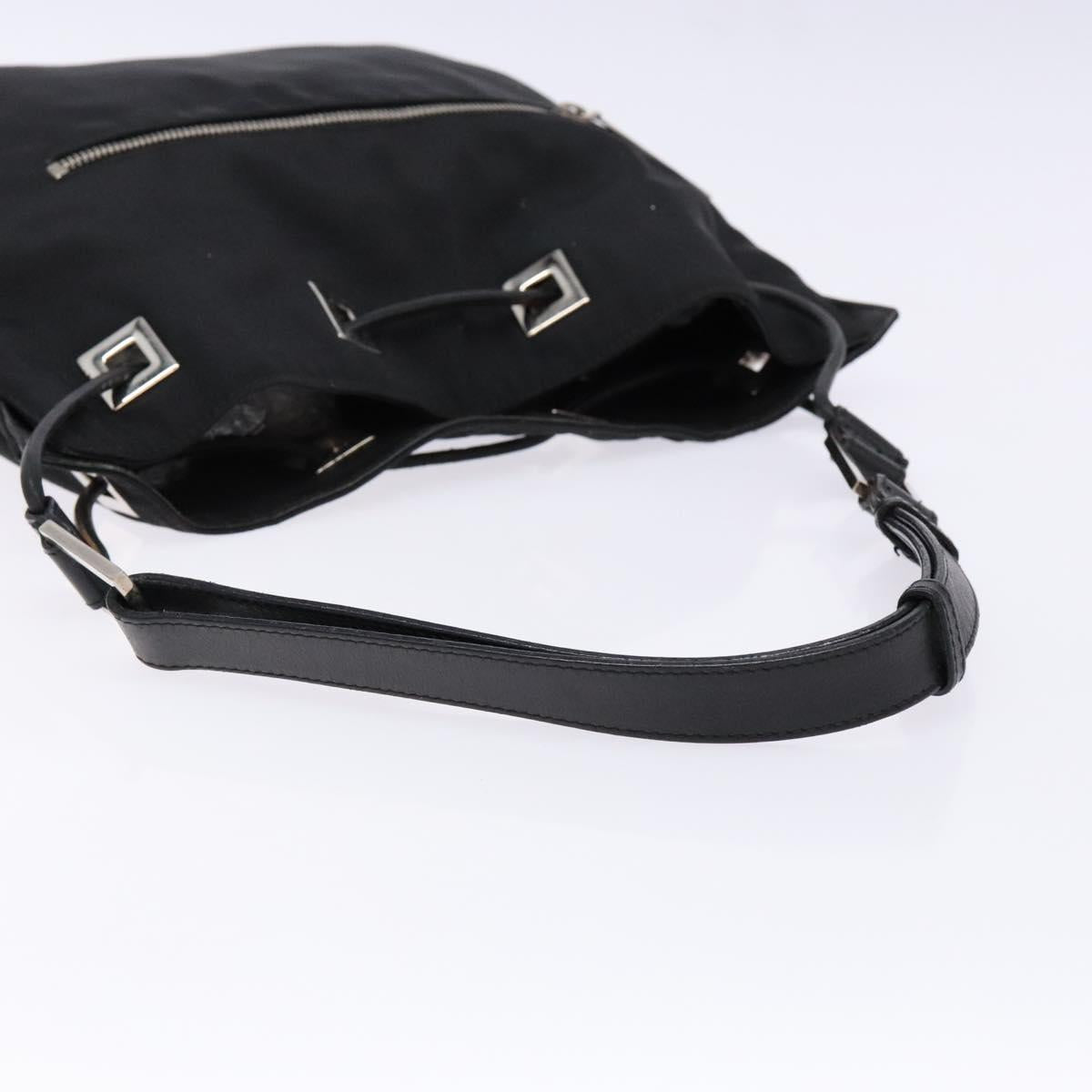 GUCCI Shoulder Bag Canvas Black Silver 001 4021 Auth ep9915