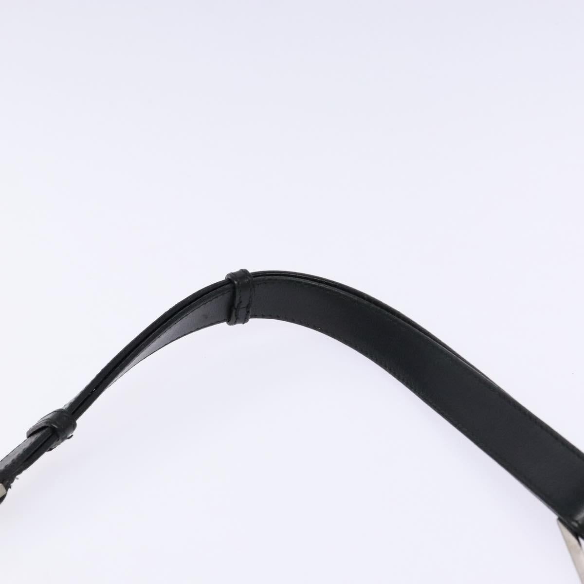 GUCCI Shoulder Bag Canvas Black Silver 001 4021 Auth ep9915