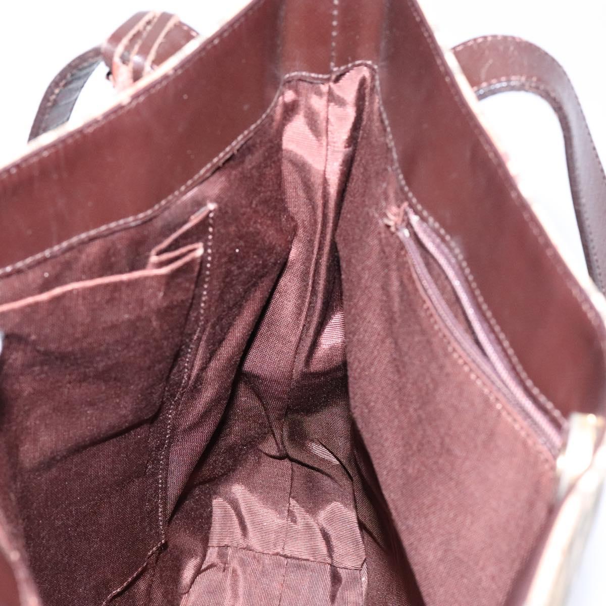Burberrys Nova Check Tote Bag Canvas Beige Gold Auth ep9927