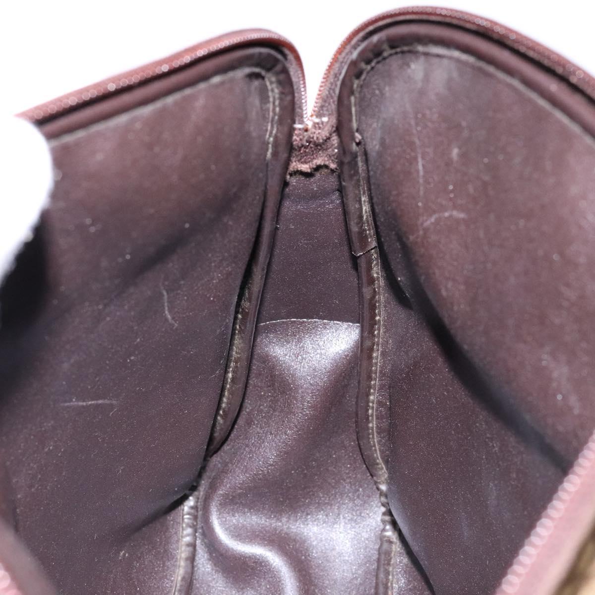 Christian Dior Trotter Canvas Shoulder Bag Brown Gold Auth ep9928