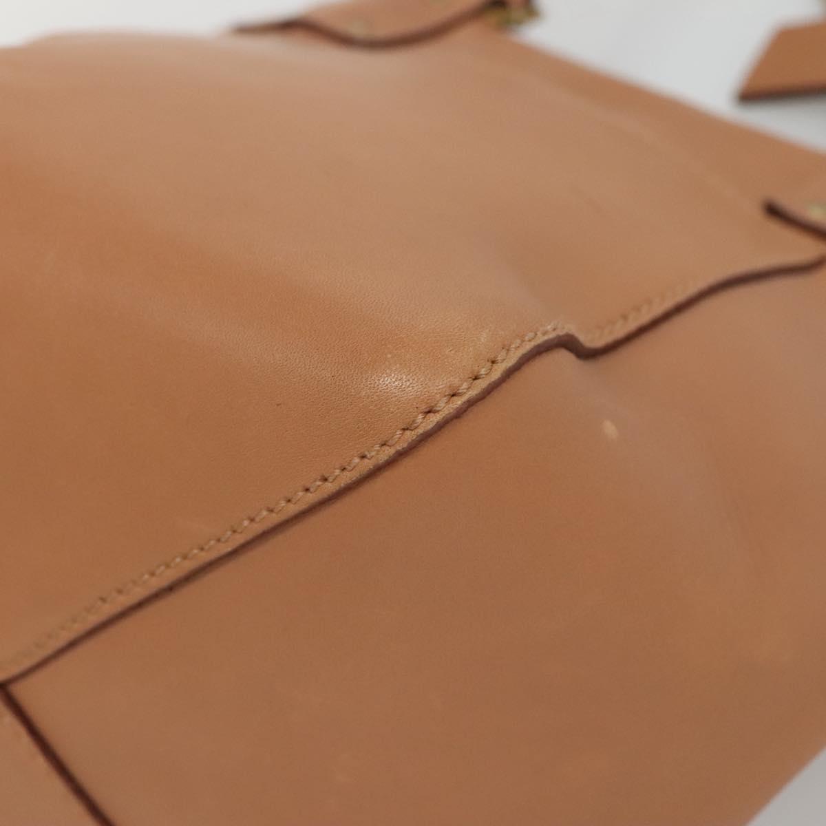 GUCCI Hand Bag Leather Beige Gold 94888 Auth ep9939