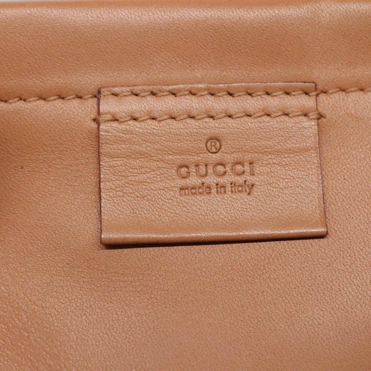 GUCCI Hand Bag Leather Beige Gold 94888 Auth ep9939