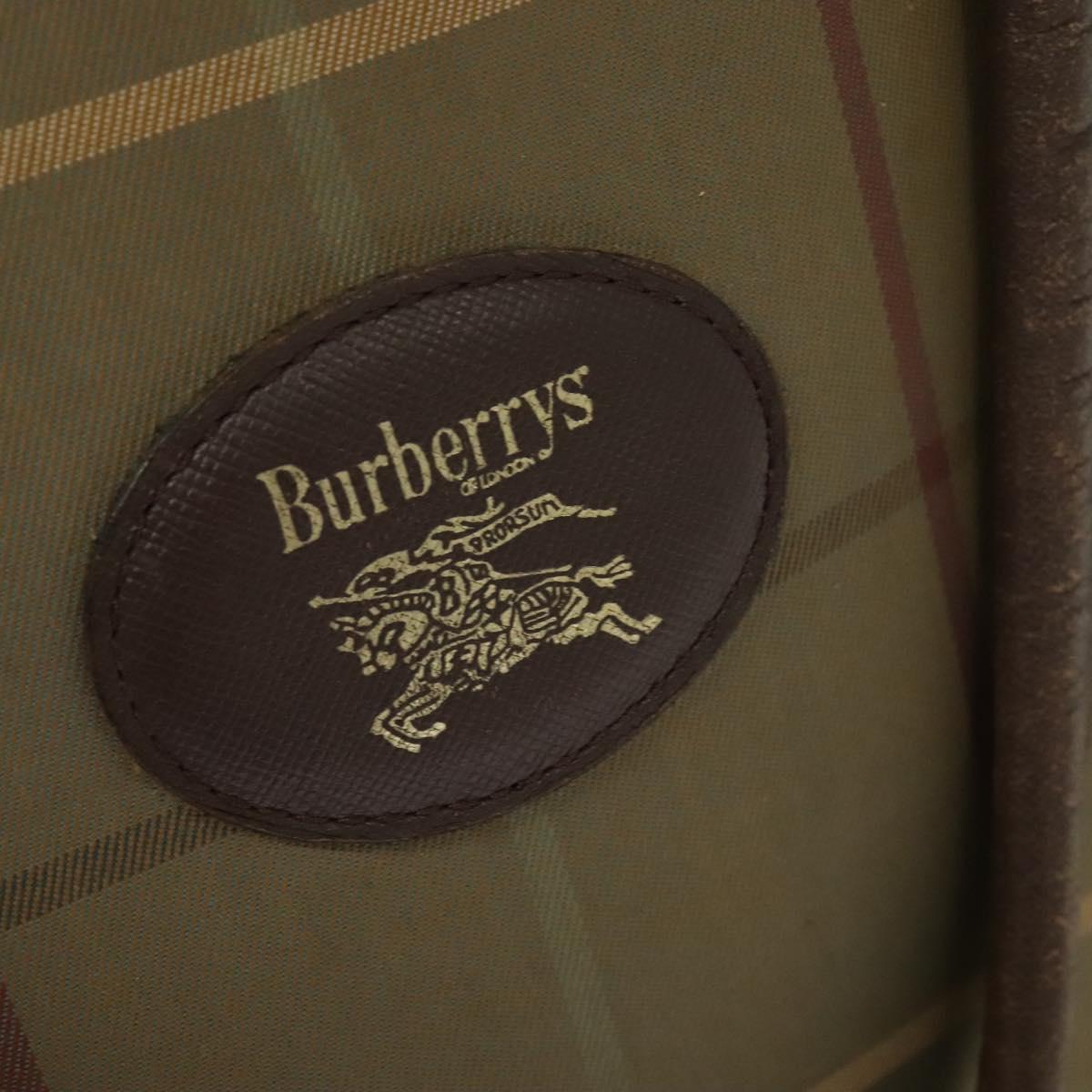 Burberrys Nova Check Tote Bag Canvas Beige Gold Auth ep9944