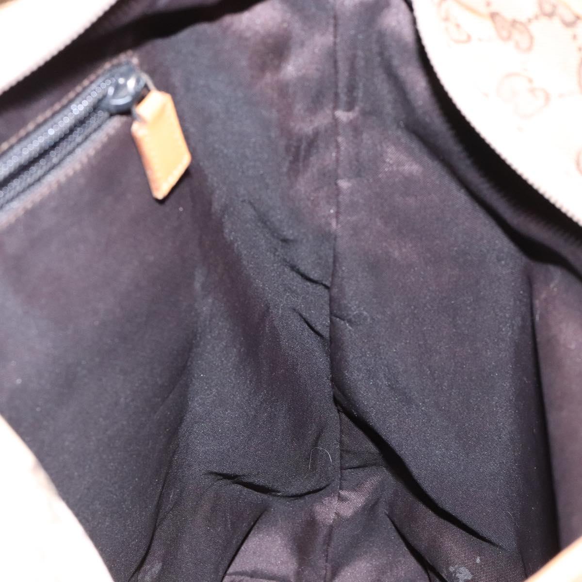 GUCCI GG Canvas Tote Bag Beige Silver 019 0401 Auth ep9945