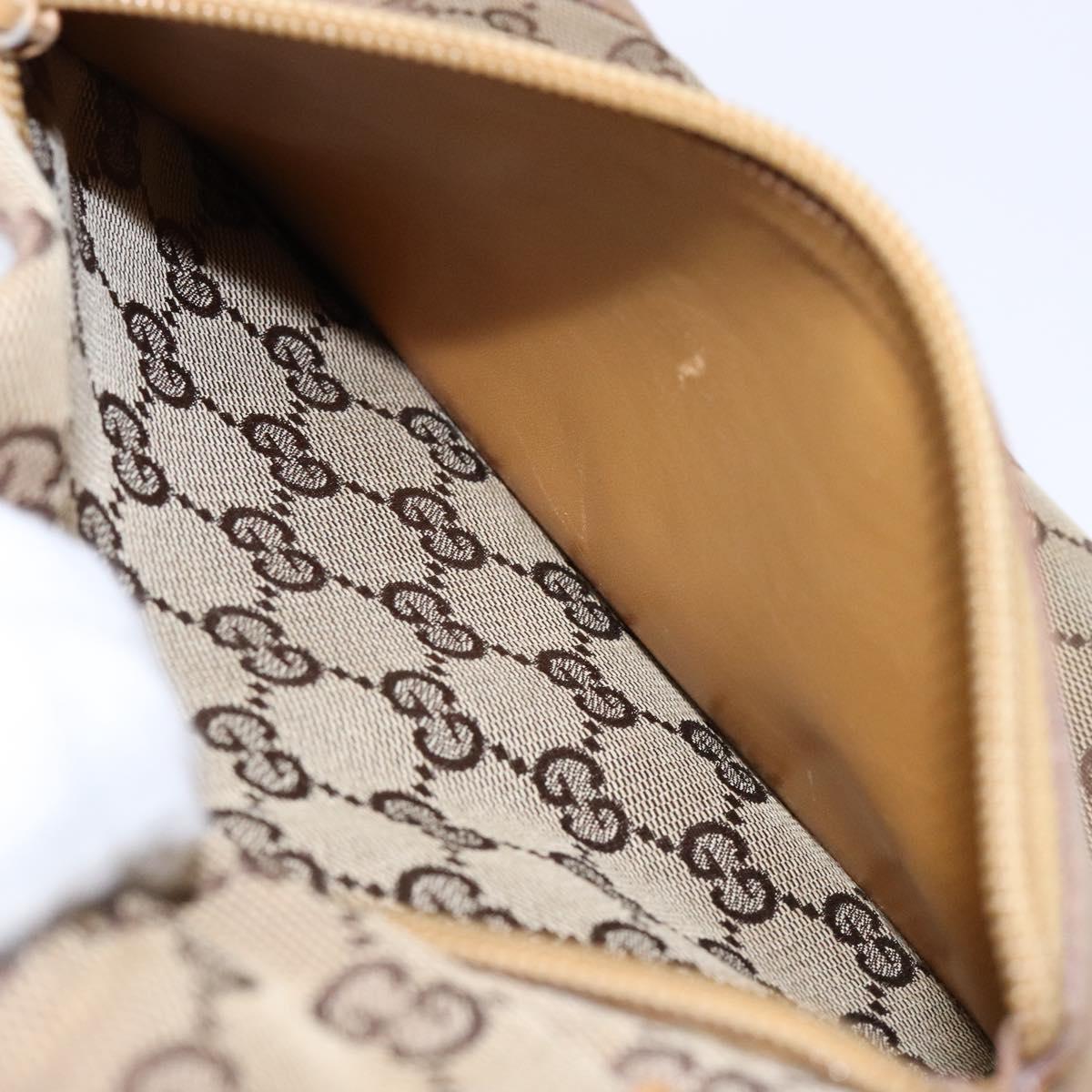 GUCCI GG Canvas Tote Bag Beige Silver 019 0401 Auth ep9945