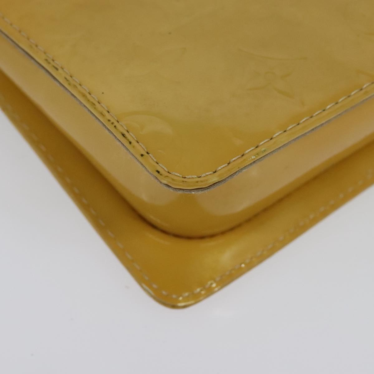 LOUIS VUITTON Monogram Vernis Motto Accessory Pouch Beige M91136 LV Auth ep9947