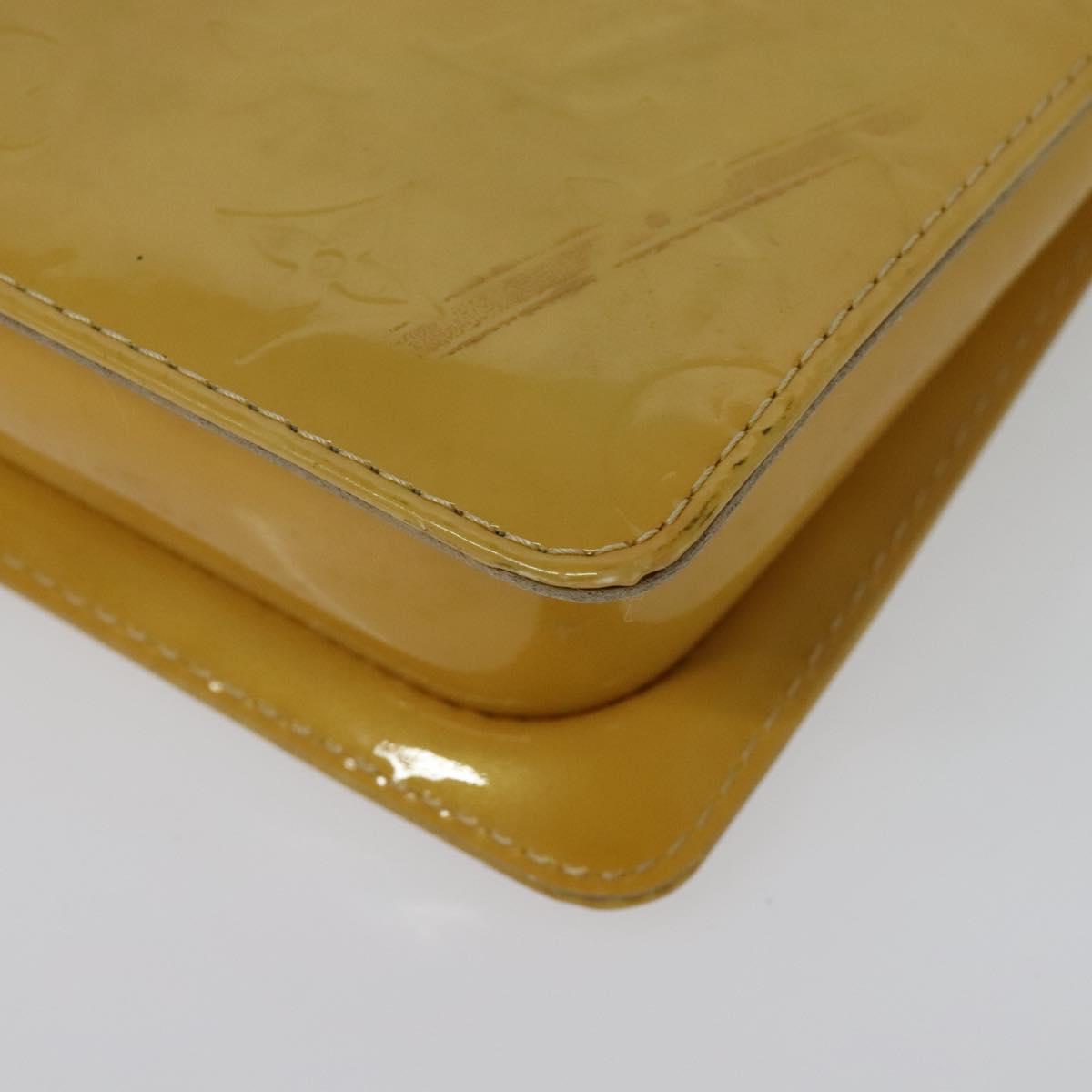 LOUIS VUITTON Monogram Vernis Motto Accessory Pouch Beige M91136 LV Auth ep9947