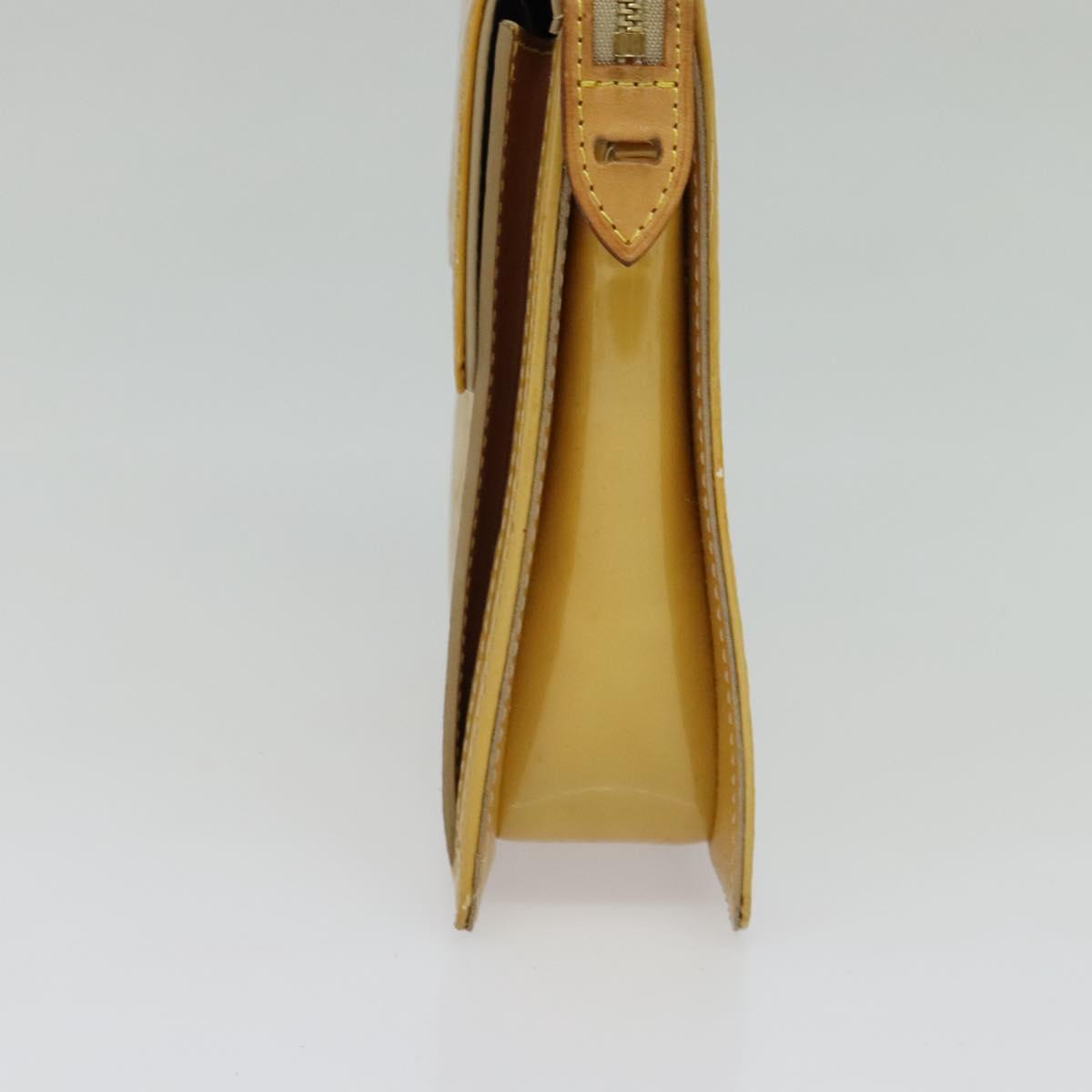 LOUIS VUITTON Monogram Vernis Motto Accessory Pouch Beige M91136 LV Auth ep9947
