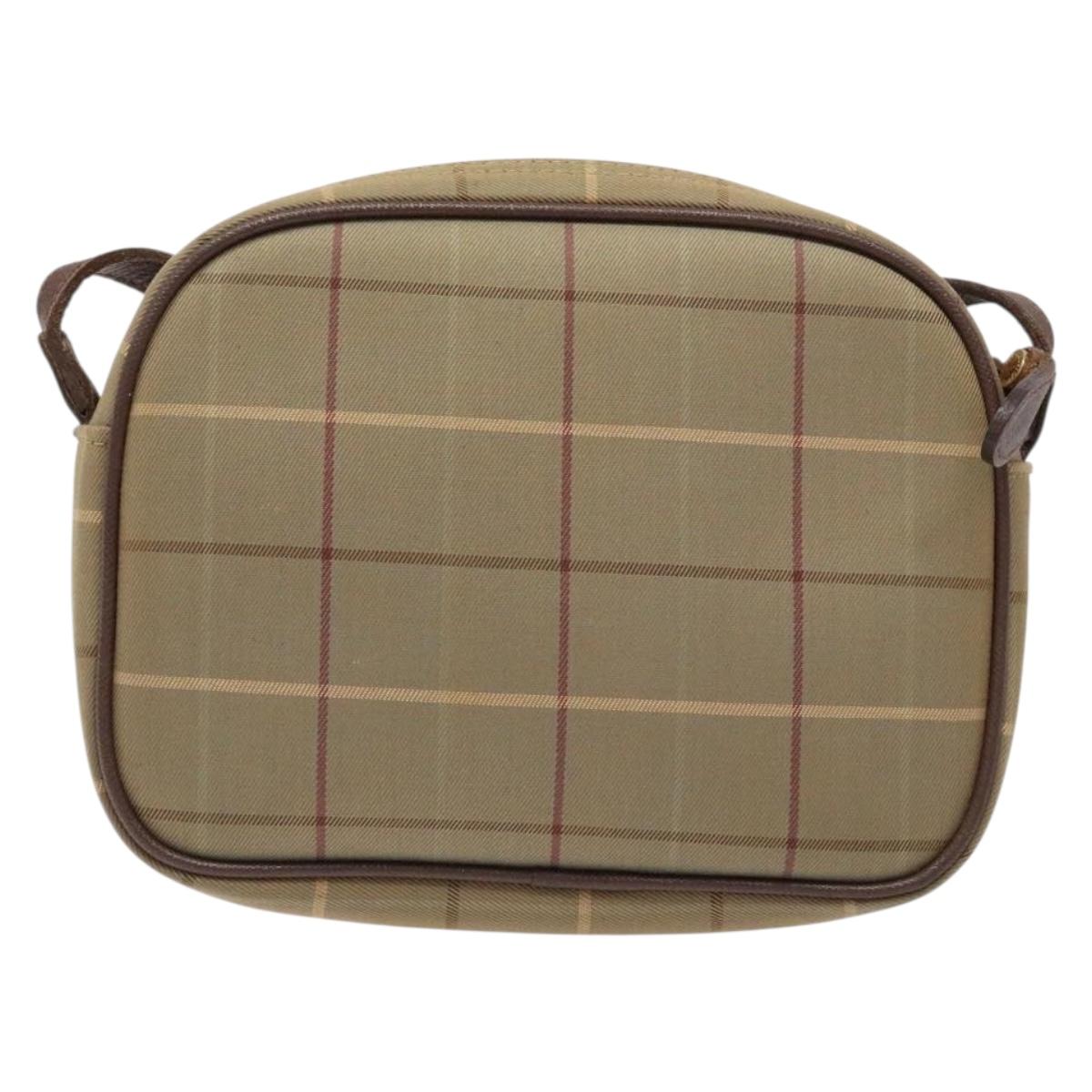 Burberrys Nova Check Shoulder Bag Canvas Beige Gold Auth ep9949