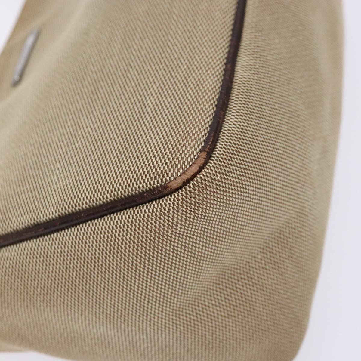 GUCCI Web Sherry Line Accessory Pouch Canvas Beige Silver Auth ep9957