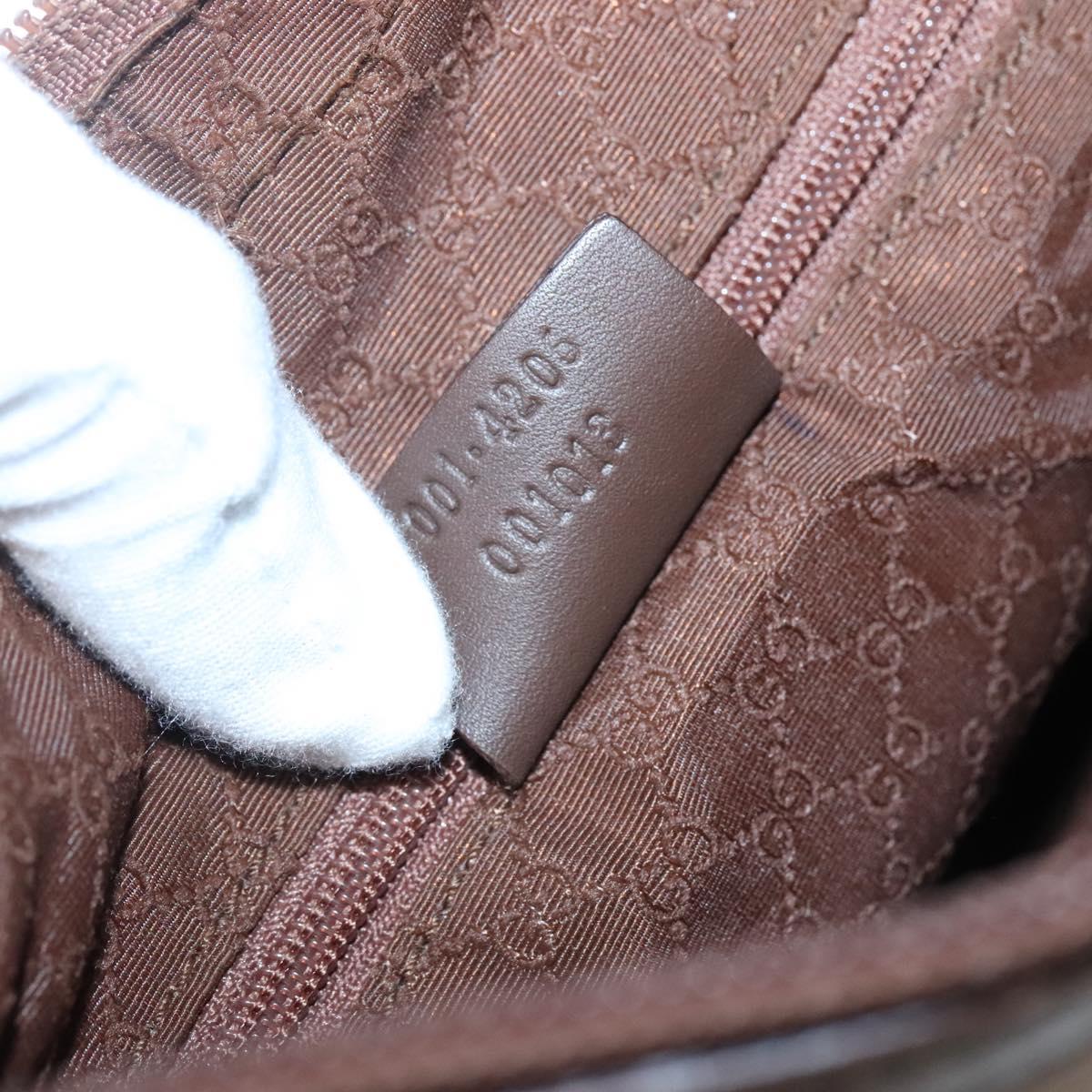 GUCCI Shoulder Bag Canvas Beige Silver 001 4206 Auth ep9960