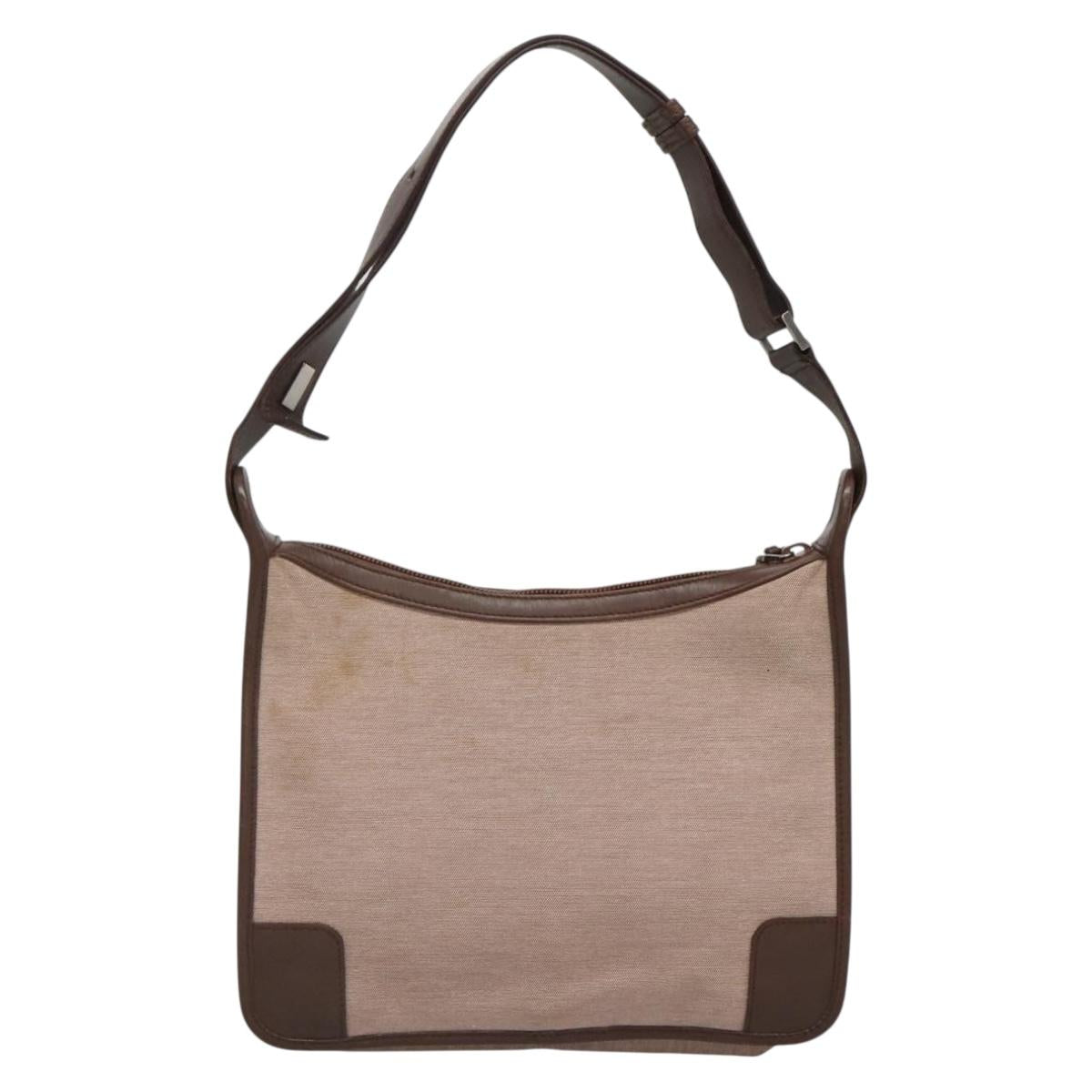 GUCCI Shoulder Bag Canvas Beige Silver 001 4206 Auth ep9960