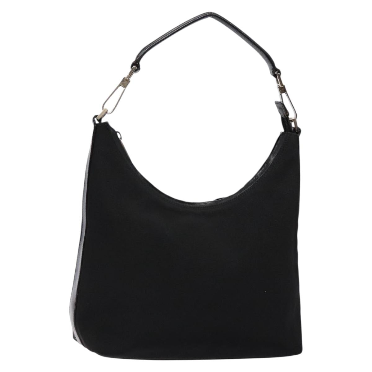 GUCCI Shoulder Bag Canvas Black Silver 000 0602 Auth ep9962