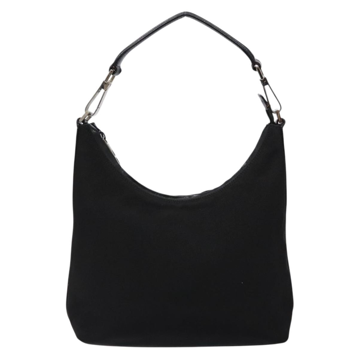 GUCCI Shoulder Bag Canvas Black Silver 000 0602 Auth ep9962