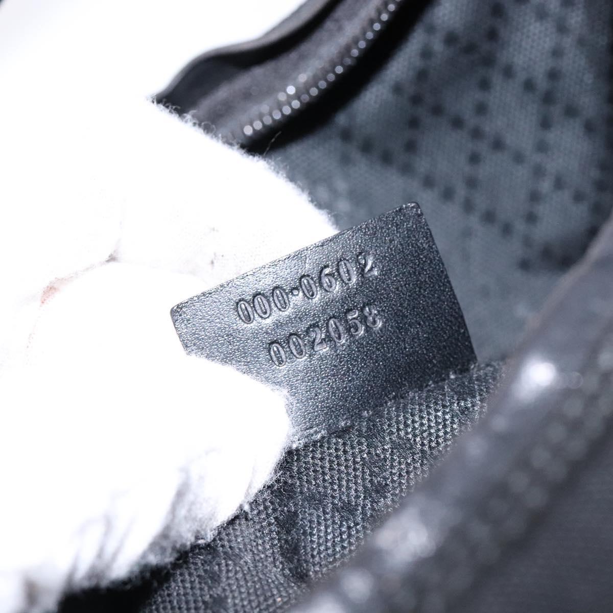 GUCCI Shoulder Bag Canvas Black Silver 000 0602 Auth ep9962