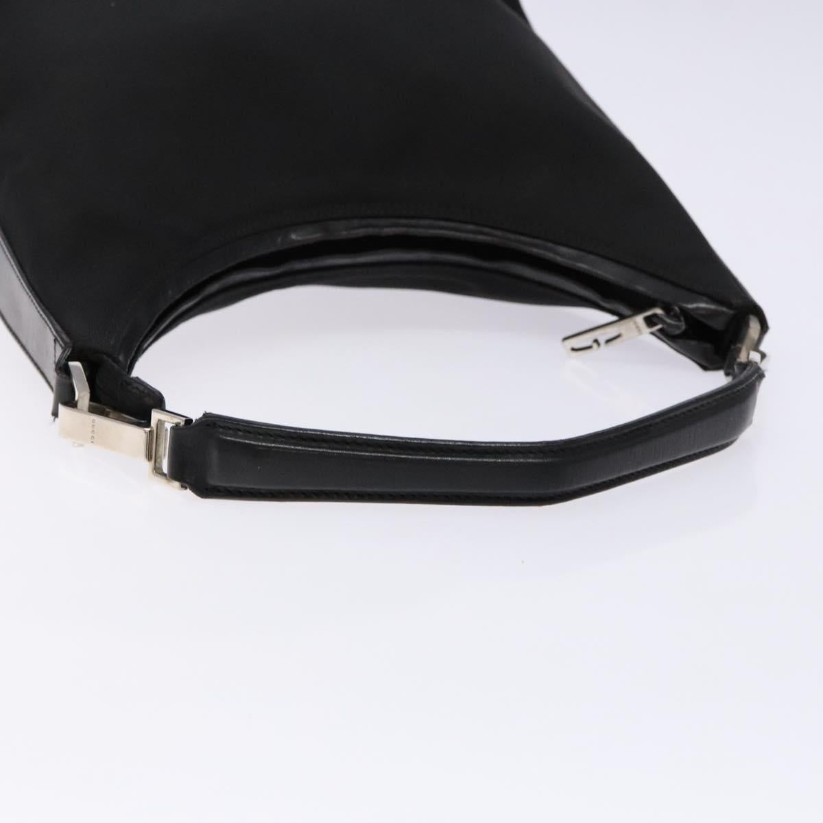 GUCCI Shoulder Bag Canvas Black Silver 000 0602 Auth ep9962