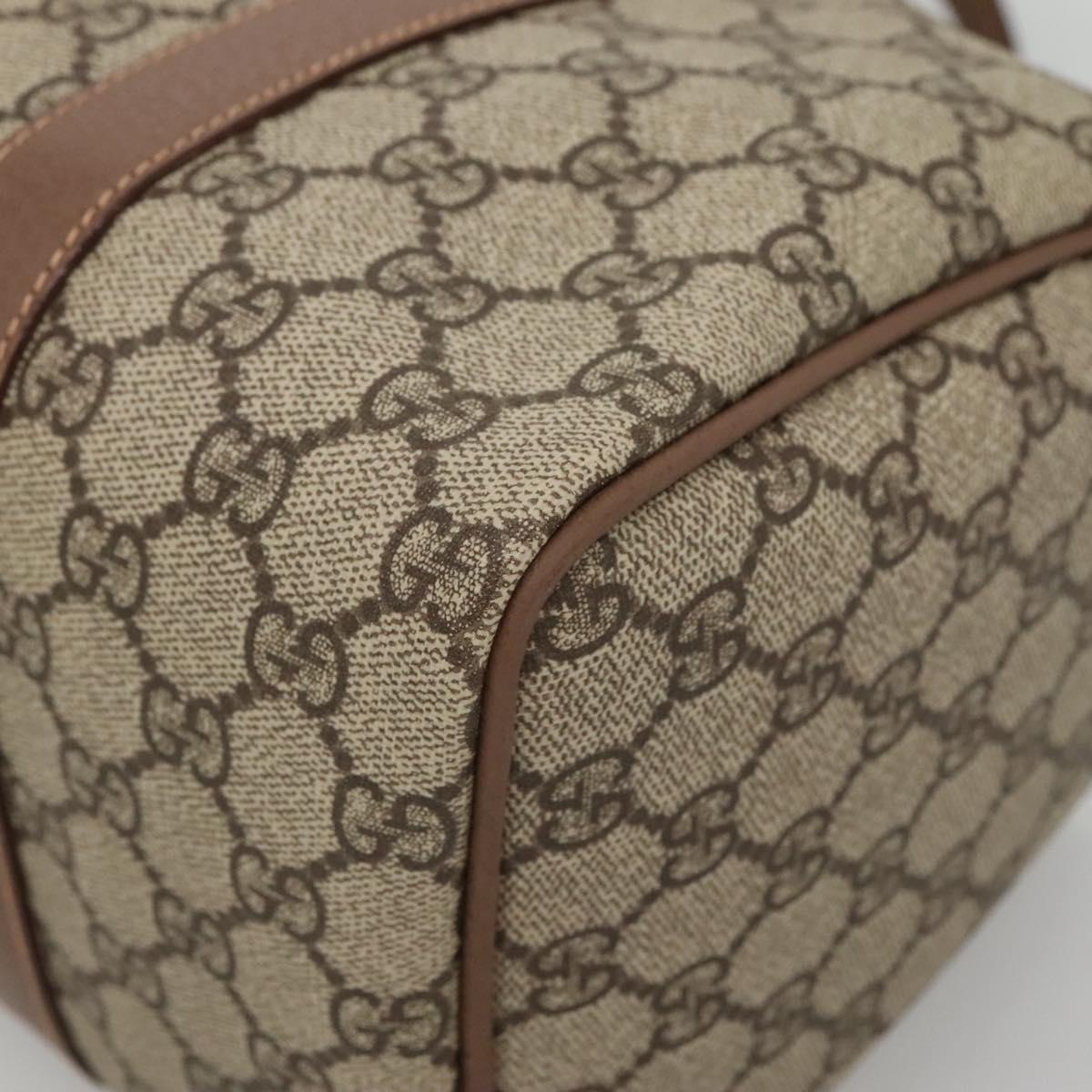 GUCCI GG Supreme Hand Bag PVC Beige Gold 001 39 6842 Auth ep9977