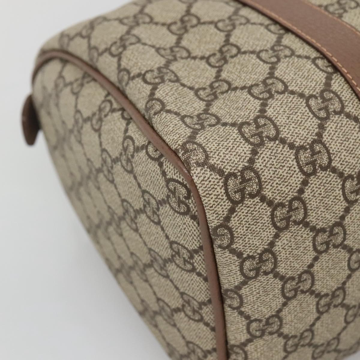 GUCCI GG Supreme Hand Bag PVC Beige Gold 001 39 6842 Auth ep9977