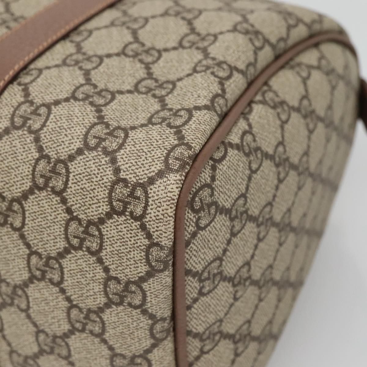 GUCCI GG Supreme Hand Bag PVC Beige Gold 001 39 6842 Auth ep9977