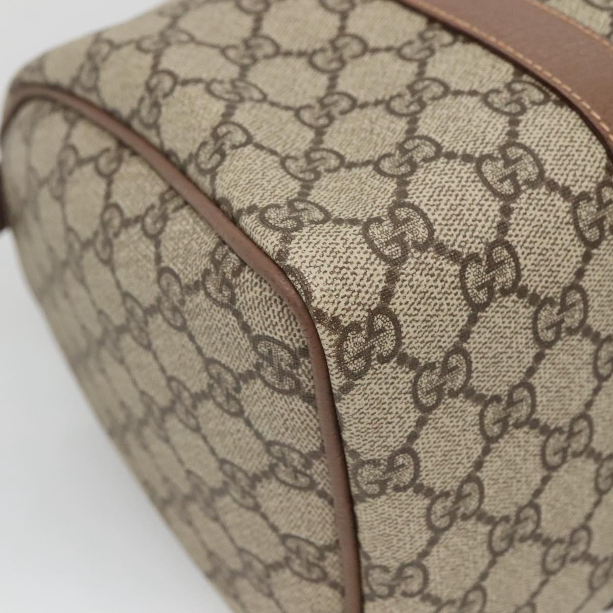 GUCCI GG Supreme Hand Bag PVC Beige Gold 001 39 6842 Auth ep9977