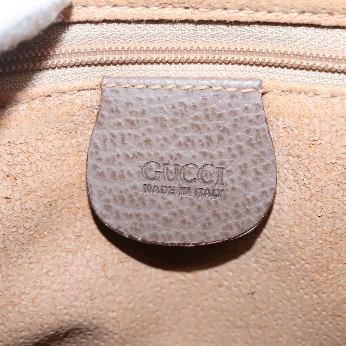 GUCCI GG Supreme Hand Bag PVC Beige Gold 001 39 6842 Auth ep9977