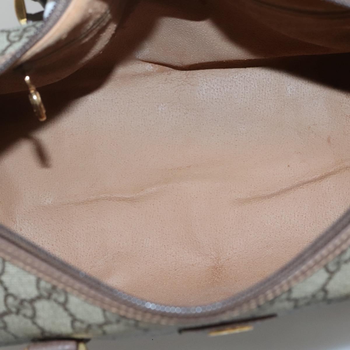 GUCCI GG Supreme Hand Bag PVC Beige Gold 001 39 6842 Auth ep9977