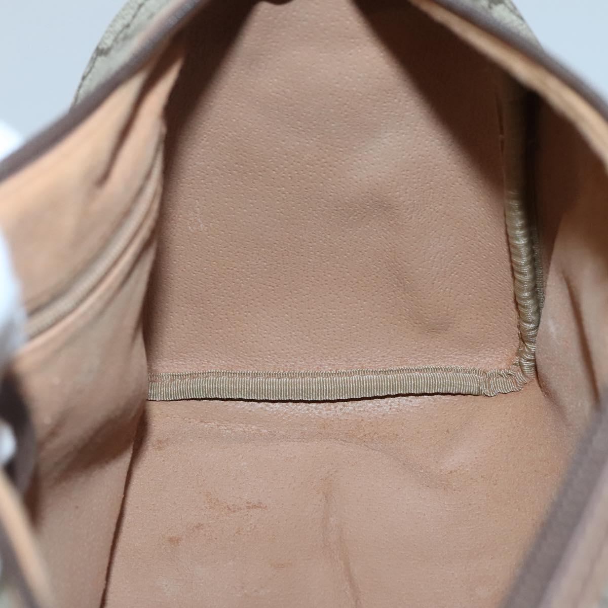 GUCCI GG Supreme Hand Bag PVC Beige Gold 001 39 6842 Auth ep9977