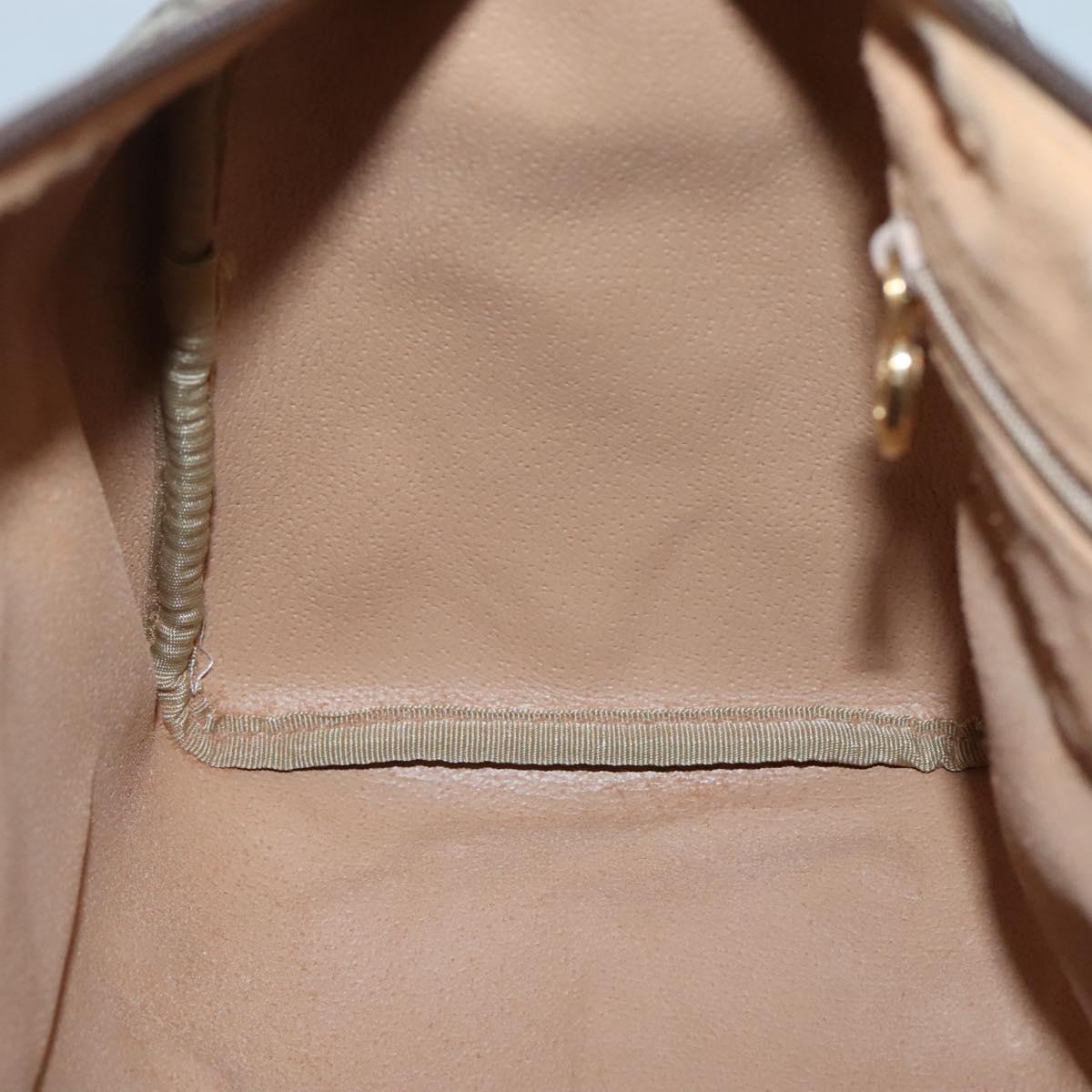 GUCCI GG Supreme Hand Bag PVC Beige Gold 001 39 6842 Auth ep9977