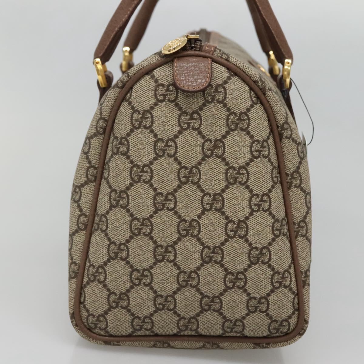 GUCCI GG Supreme Hand Bag PVC Beige Gold 001 39 6842 Auth ep9977