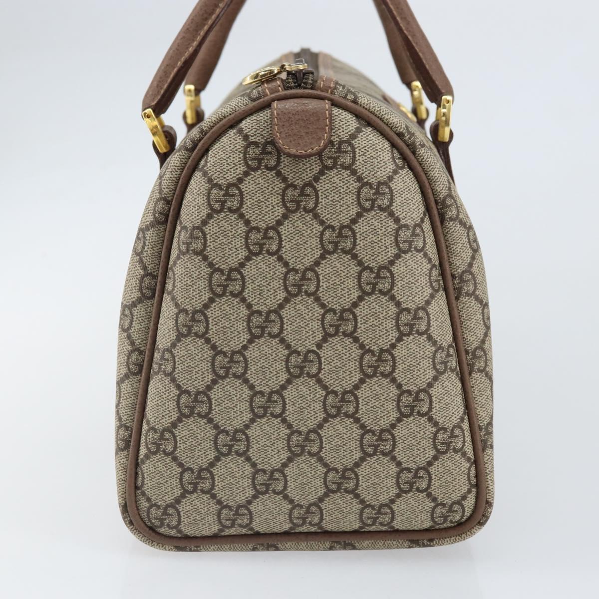 GUCCI GG Supreme Hand Bag PVC Beige Gold 001 39 6842 Auth ep9977