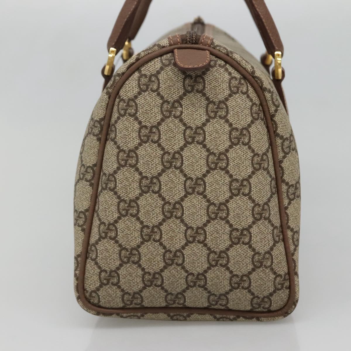 GUCCI GG Supreme Hand Bag PVC Beige Gold 001 39 6842 Auth ep9977