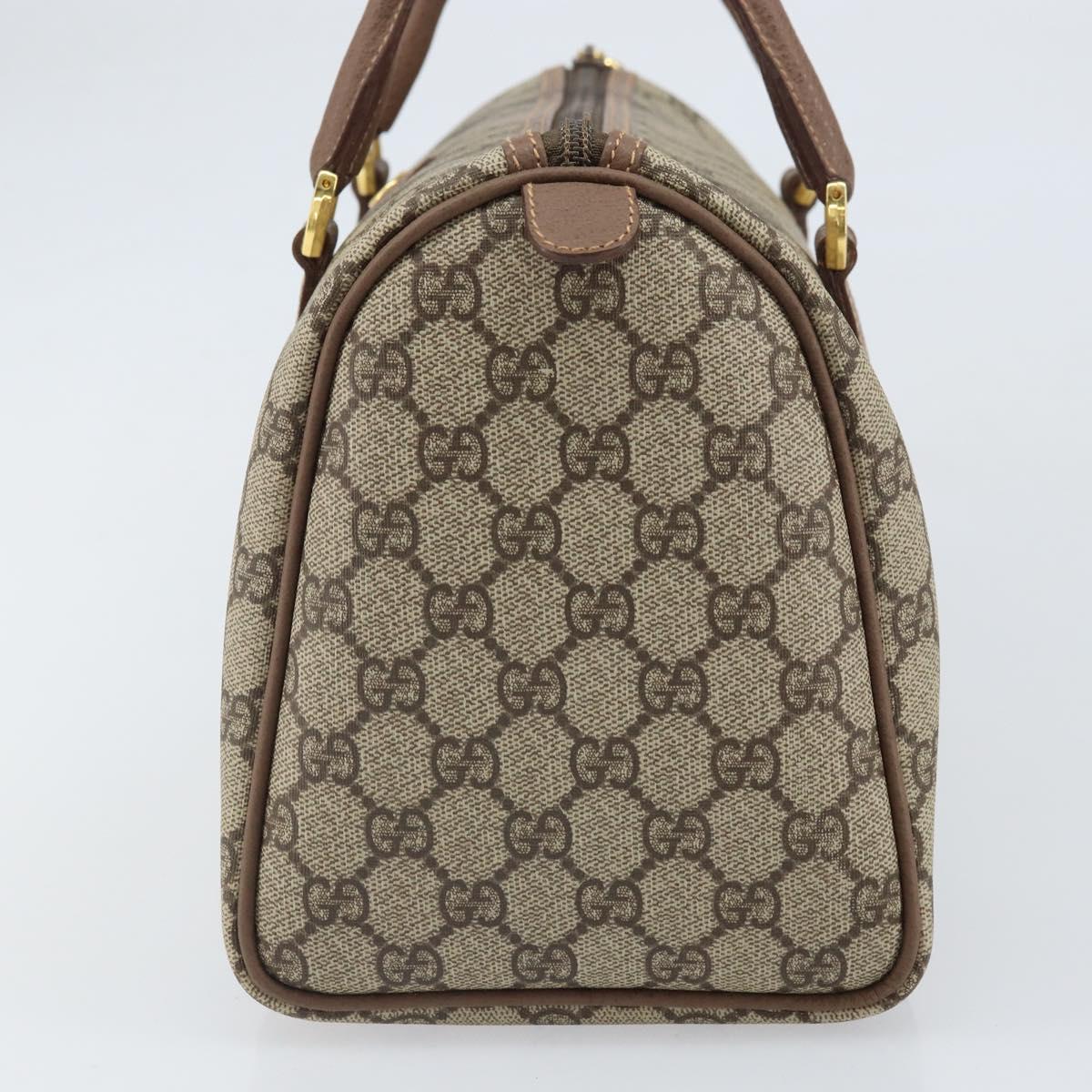 GUCCI GG Supreme Hand Bag PVC Beige Gold 001 39 6842 Auth ep9977