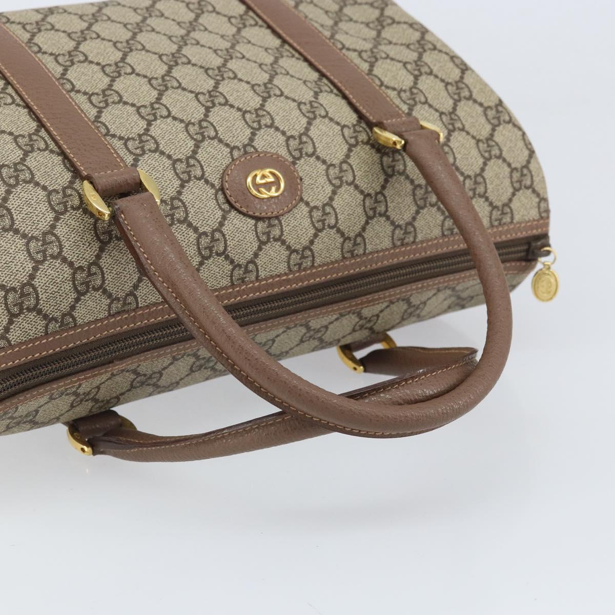 GUCCI GG Supreme Hand Bag PVC Beige Gold 001 39 6842 Auth ep9977