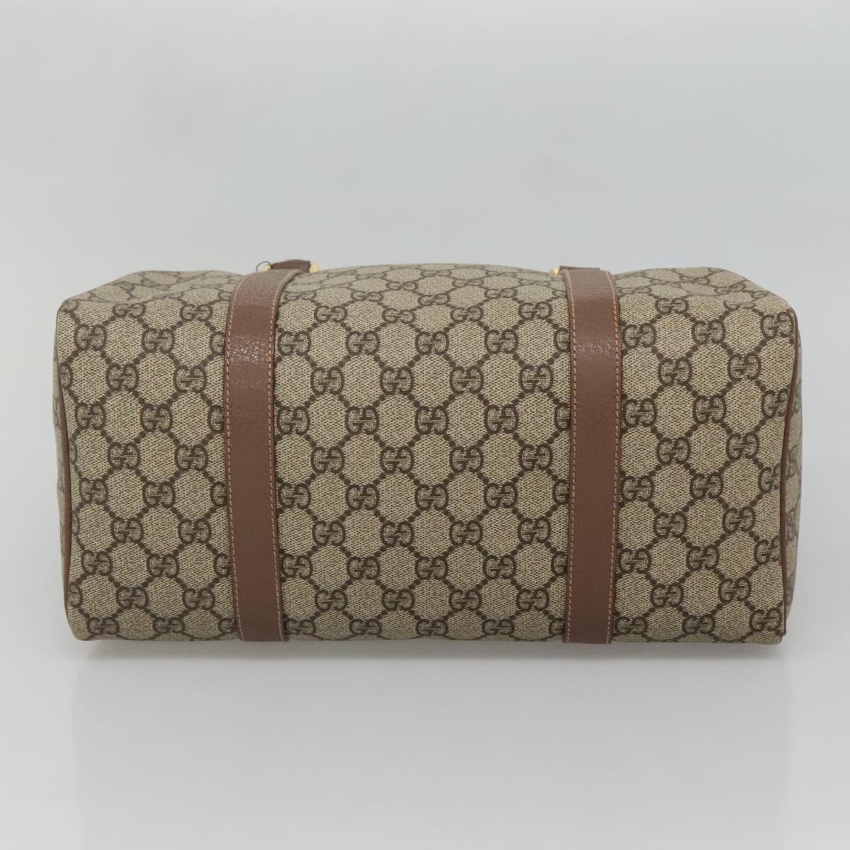 GUCCI GG Supreme Hand Bag PVC Beige Gold 001 39 6842 Auth ep9977