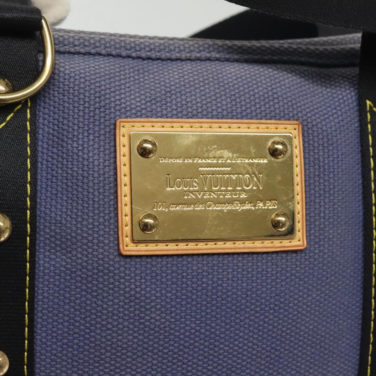 LOUIS VUITTON Antigua Cabas MM Tote Bag Blue M40087 LV Auth ep9985