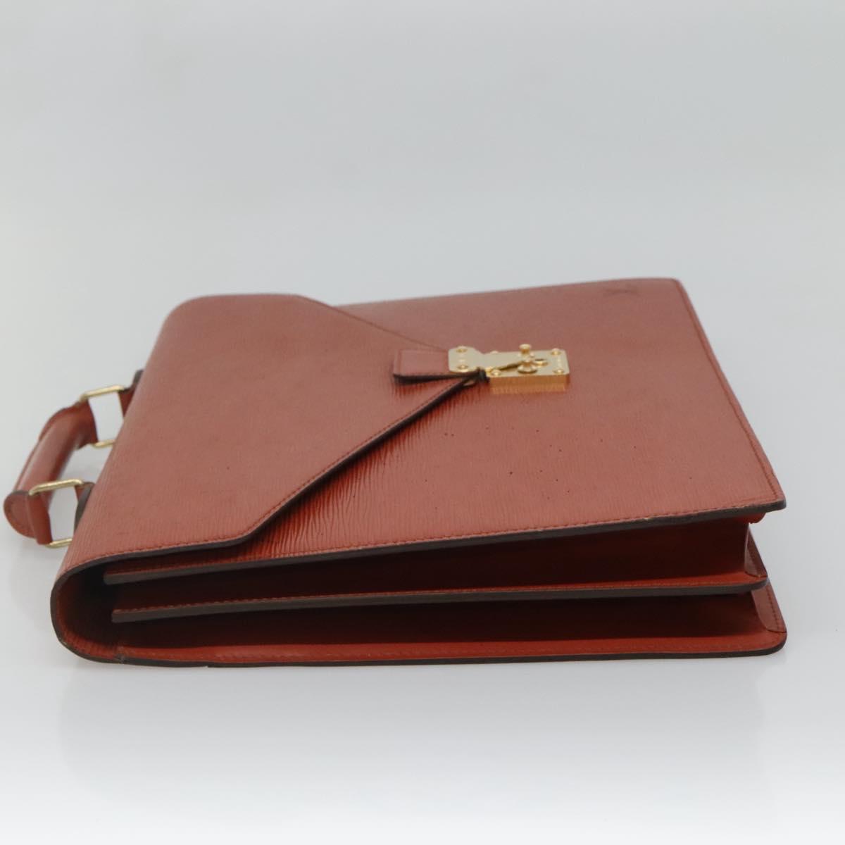 LOUIS VUITTON Epi Serviette Ambassador Business Bag Brown M54413 LV Auth ep9999