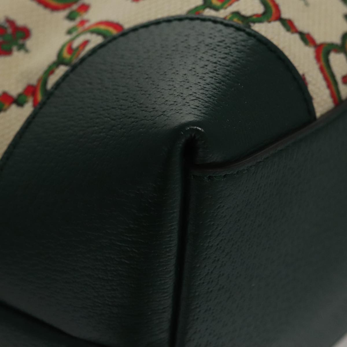 GUCCI Ofidia GUCCI 100th Anniversary Tote Bag Canvas Green 676681 Auth FF3899AV