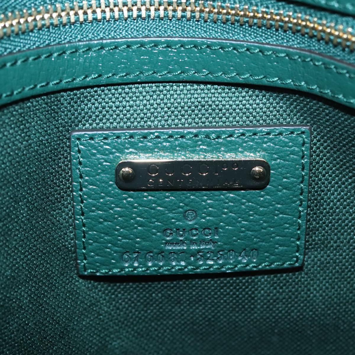 GUCCI Ofidia GUCCI 100th Anniversary Tote Bag Canvas Green 676681 Auth FF3899AV