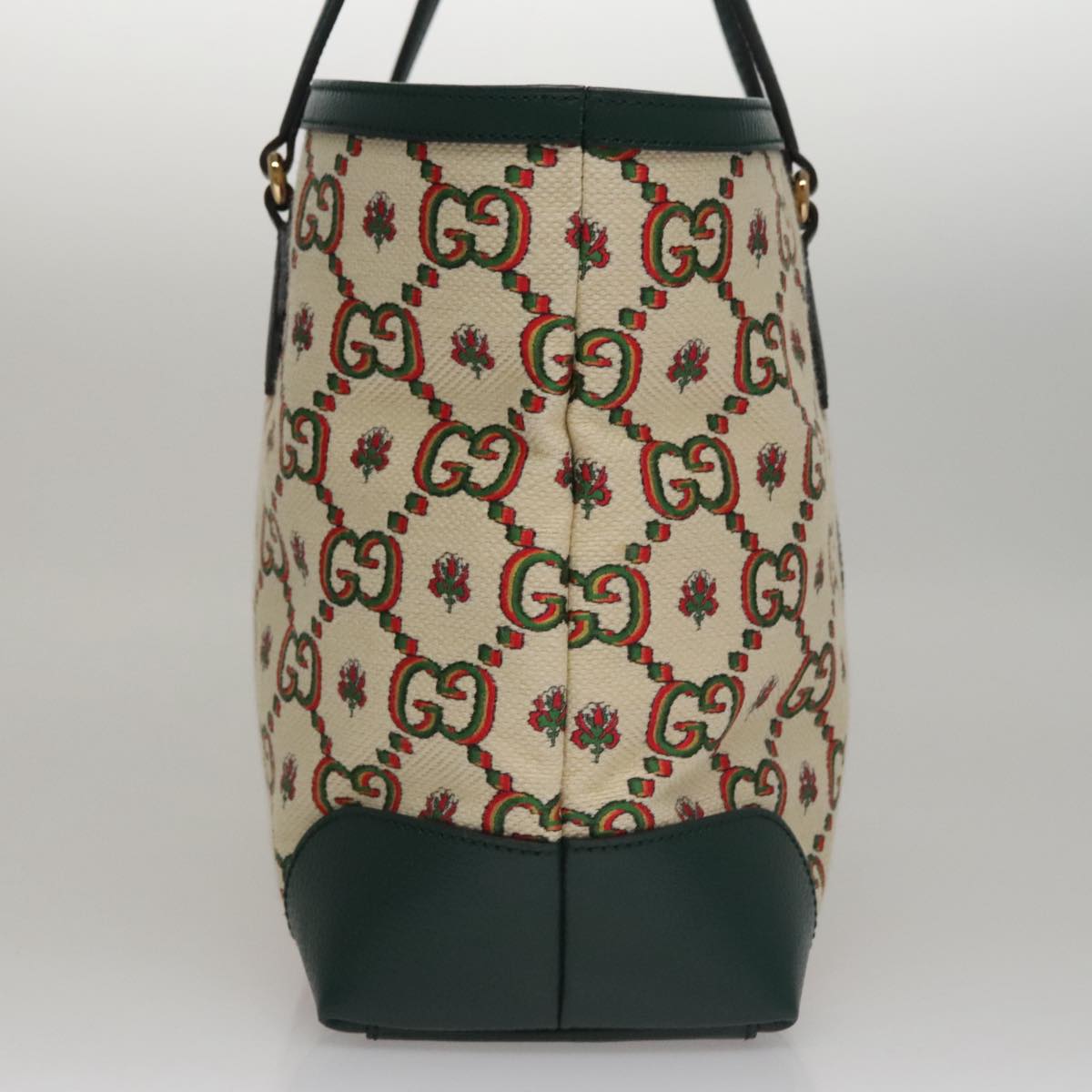GUCCI Ofidia GUCCI 100th Anniversary Tote Bag Canvas Green 676681 Auth FF3899AV